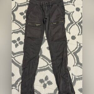Blank NYC Charcoal Pants with Zipper Accents